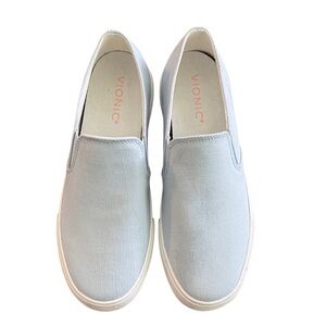 Vionic Groove Slip On Sneaker Casual Canvas Comfort Shoe Ballad Blue Size 7.5